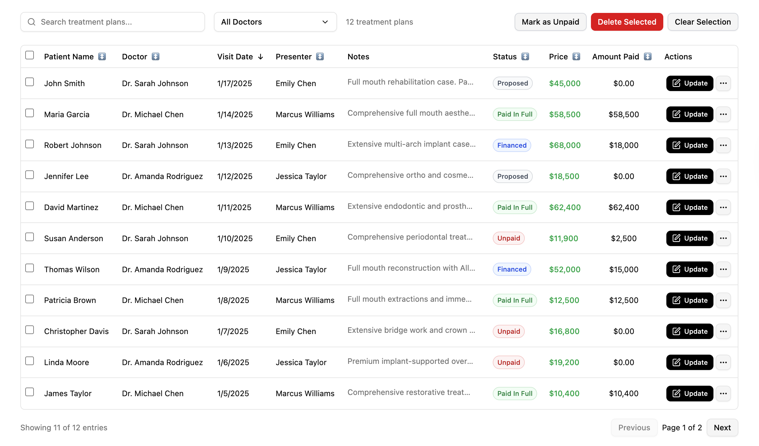 Smile design interface